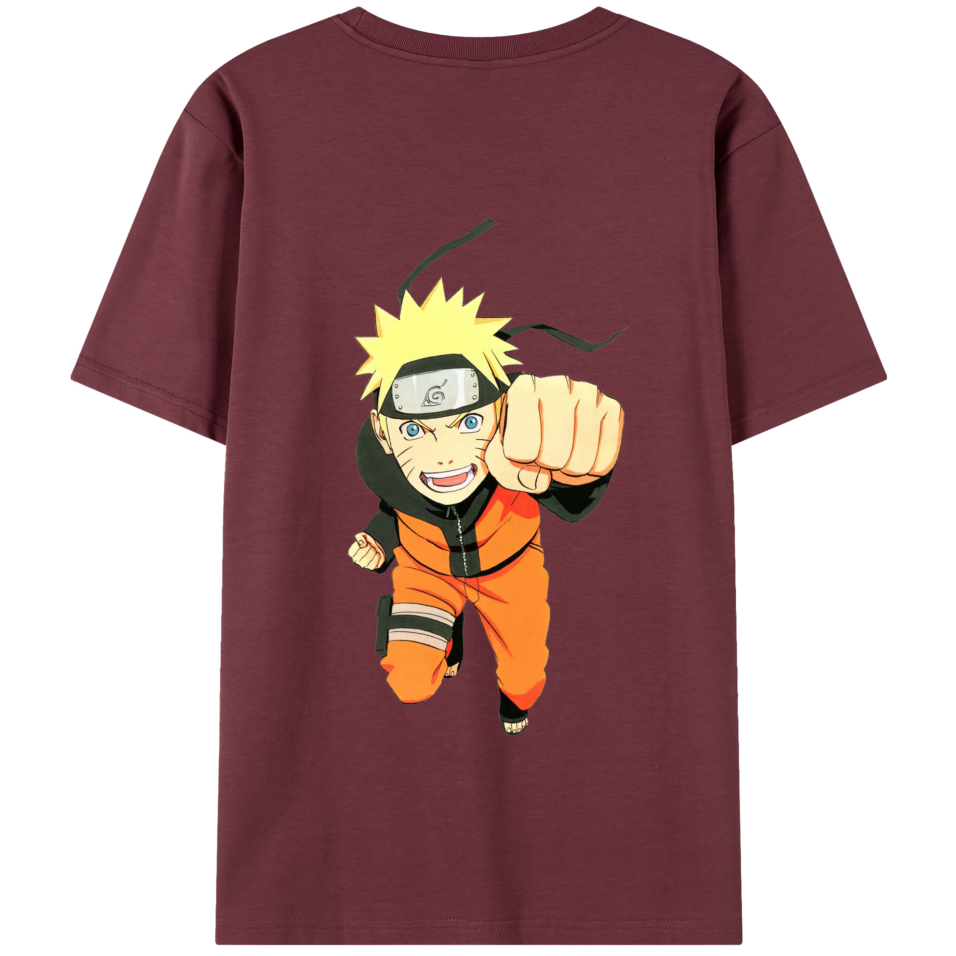 （画像用） NARUTO -ナルト- うずまき ナルト Uzumaki Naruto 綿100％半袖Tシャツ（背面プリント）